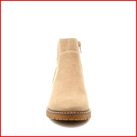 Ankle Booties with Side Zipper, Faux Suede Upper, Plush Foam Insole - Picture 2 of 7